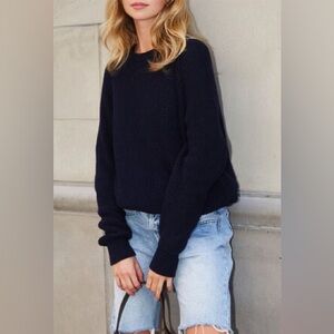 ❄️ John Galt Navy Blue Knit Pullover Sweater